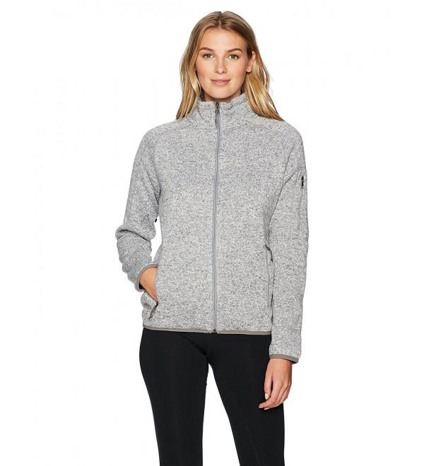 Sierra Sweater Fleece Full Zip - Heather Gray - C917Z73COMM