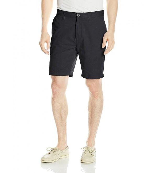 Mens New Flat Front Deck Shorts - True Black - CH12O8L6AG2