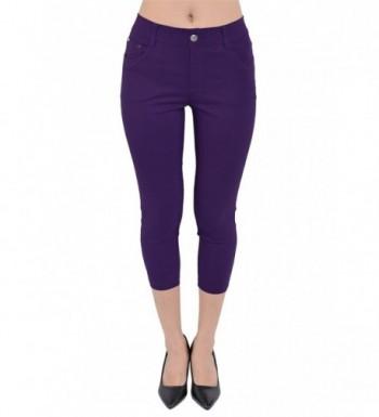 PattyCandy Womens Purple Capri Jeggings