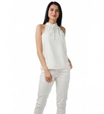 Plains Prints Womens Sleeveless Offwhite