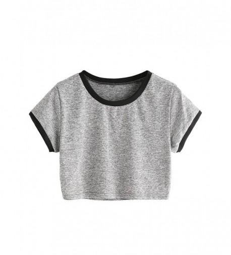 SweatyRocks Womens Sleeve Striped T Shirt