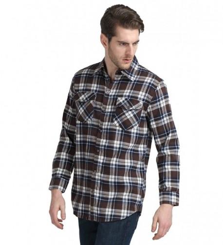 Vobaga Casual Button Checked Flannel