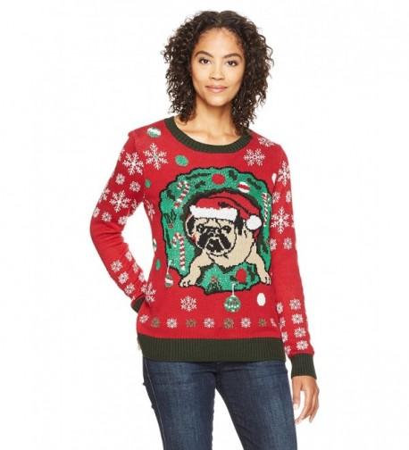 womens pug christmas sweater