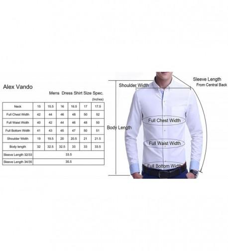 Mens Dress Shirts Cotton Regular Fit Long Sleeve Spread Collar Shirt ...