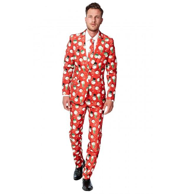 Mens Christmas Snowman Party Opposuits