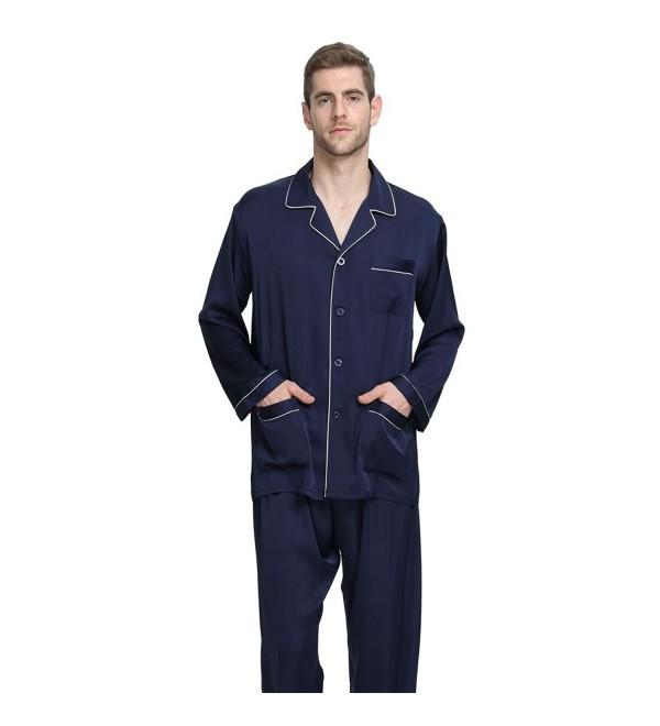 Mens Silk Satin Pajamas Set Sleepwear Loungewear S~4XL Plus_Gifts ...