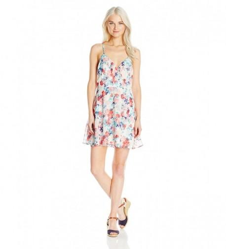 Speechless Womens Floral Ruffle Dress