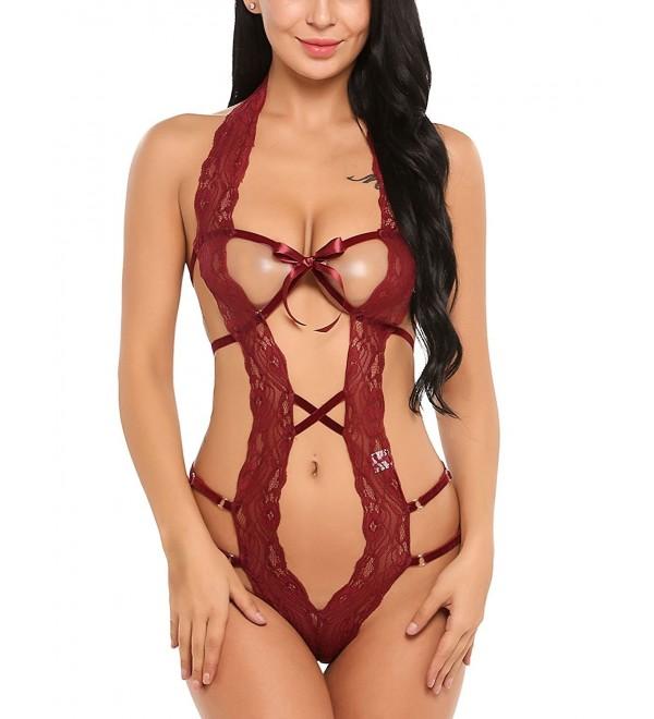 Avidlove Halter Lingerie Bodysuit Babydoll