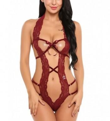 Avidlove Halter Lingerie Bodysuit Babydoll