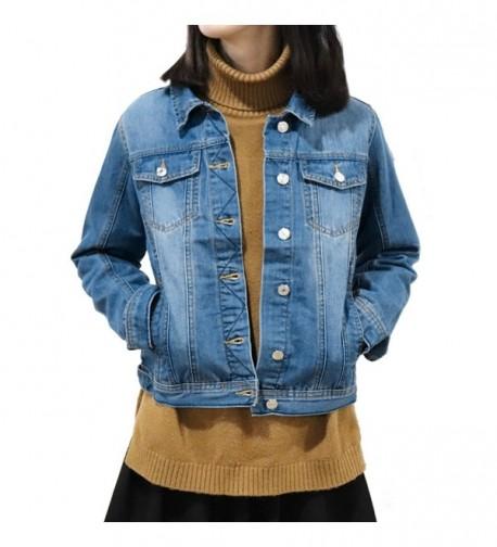 SHAREWIN Washed Pocket Boyfriend Jackets