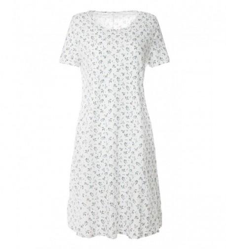 Suzicca Printing Sleepwear Sleeves Nightgown