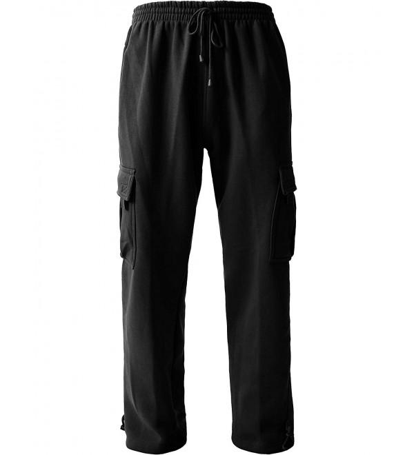 mens cargo sweatpants with zipper