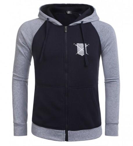 Zuckerfan Sleeves Hoodies Zipper Sweatshirt