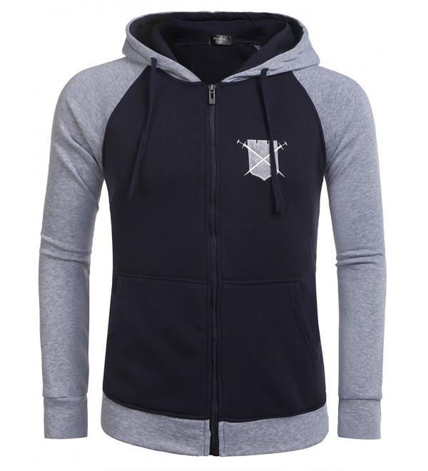 Zuckerfan Sleeves Hoodies Zipper Sweatshirt