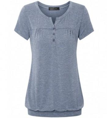 Vinmatto Womens Henley Pleated Details