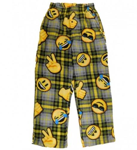 Yellow Fleece Smiley Pajama Bottoms