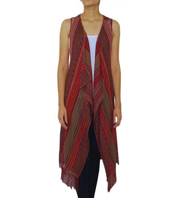 Serendipity Stripe Draped Sleeveless Cardigan