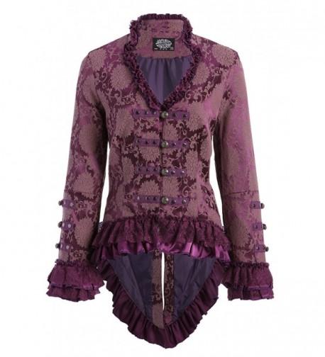 Elegant Purple Victorian Jacket Embellishments