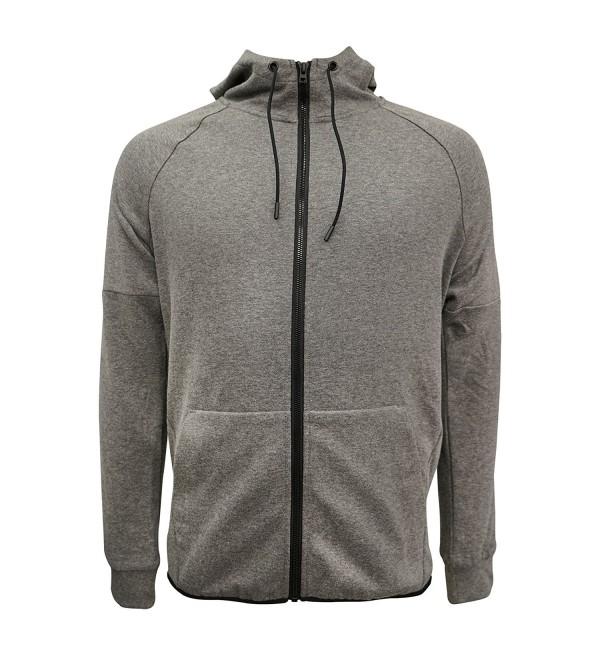 Men's Performance Front Zip Active Performance Hoodie - Grey Carbon ...