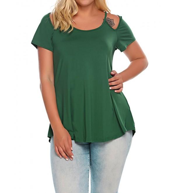 Zeagoo Womens T Shirt Cut out Shoulder