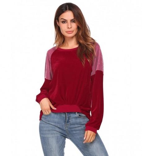 Soteer Womens Loose Sleeve Velvet