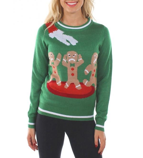 Womens Ugly Christmas Sweater Gingerbread