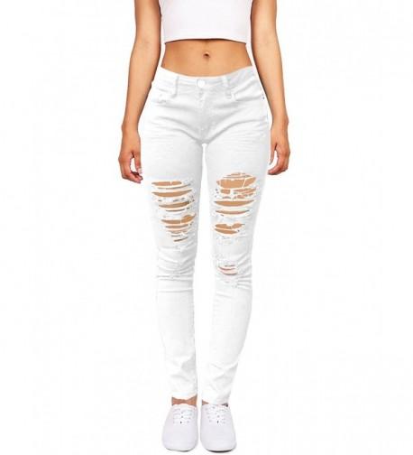 GRAPENT Womens Casual Destroyed Ripped