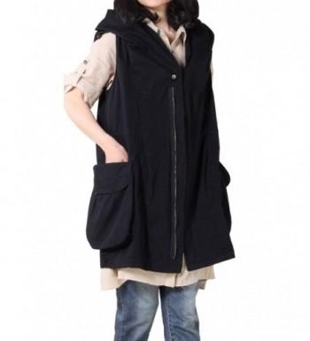 Mordenmiss Sleeveless Waistcoat Anoraks Pockets