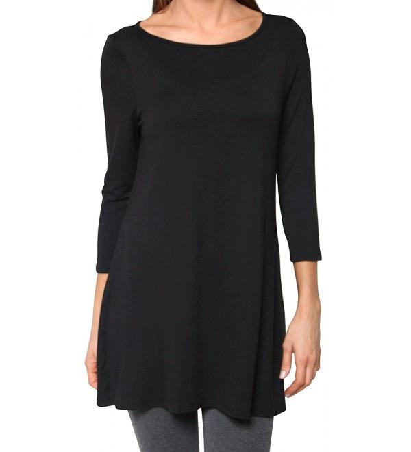 Women's Long Flowy Elbow or Long Sleeve Jersey Tunic Made In USA ...