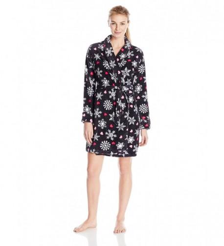 Sleep Co Womens Snowflakes Charcoal