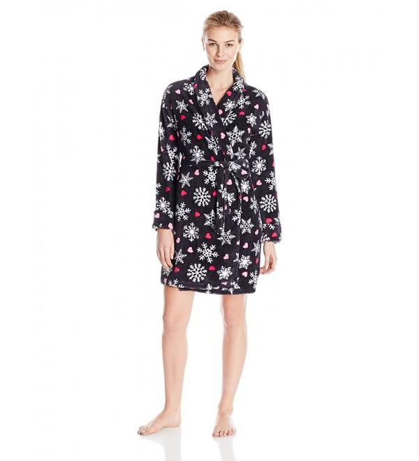 Sleep Co Womens Snowflakes Charcoal