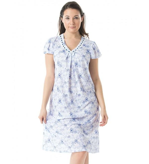 Casual Nights Womens V Neck Nightgown