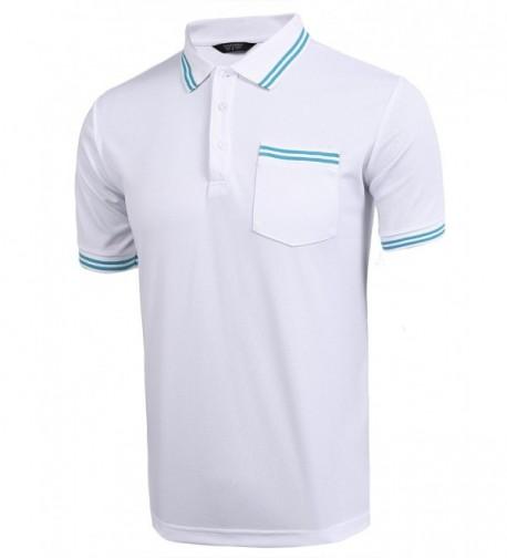 Men's Short Sleeve Pocket Golf Baseball Polo Classic Fit Umpire Shirt ...