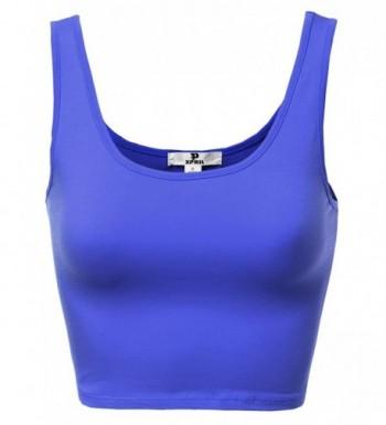 Basic Solid Sleeveless Crop Royal