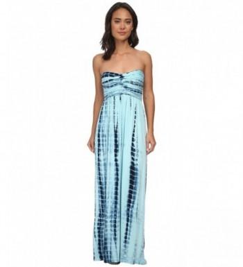 Womens Liliana Maxi Dress - Baby Blue Tie-dye - CX11OIE7SD3
