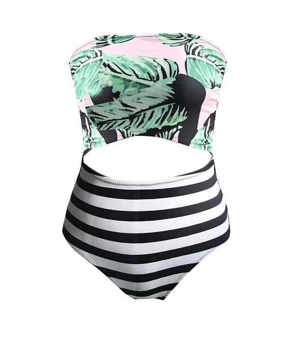 Women's Fringed One Piece Swimsuits Halter Monokini Bathing Suits ...