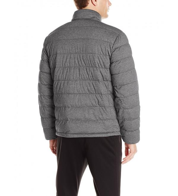 Men's Downproof Heather Jersey Stretch Packable Down Jacket - Charcoal ...