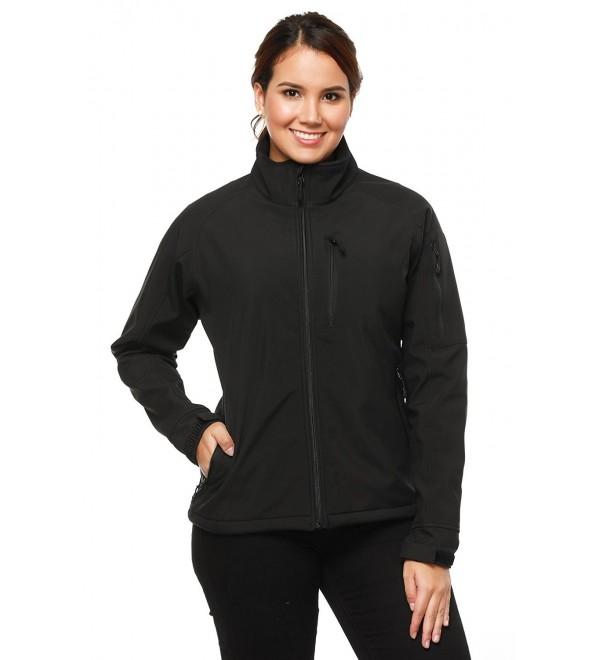 MIER Women's Softshell Outdoor Front-Zip Jackets- Water Resistant- 6 ...