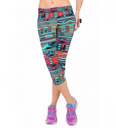 Womens Printed Workout Leggings Stretch