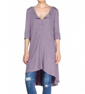 Mordenmiss Womens Sleeve Loose Purple M