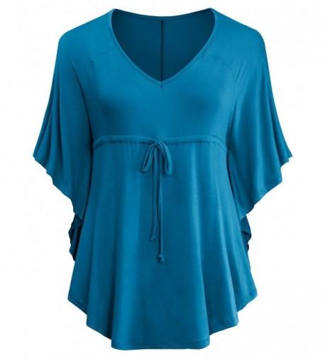 URBAN Womens V Neck Batwing Ubk130_teal