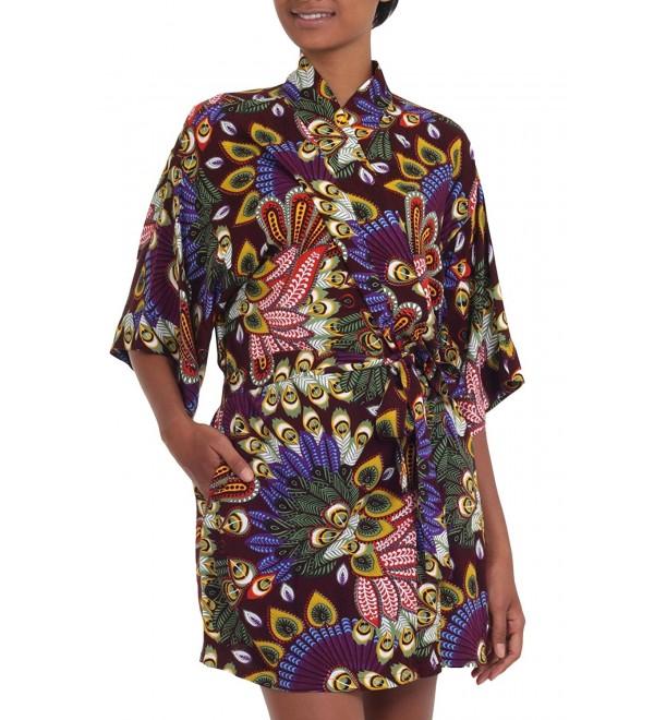 Peacock Rayon Robe- 'Jungle Groove' - CO12NTNOV8V