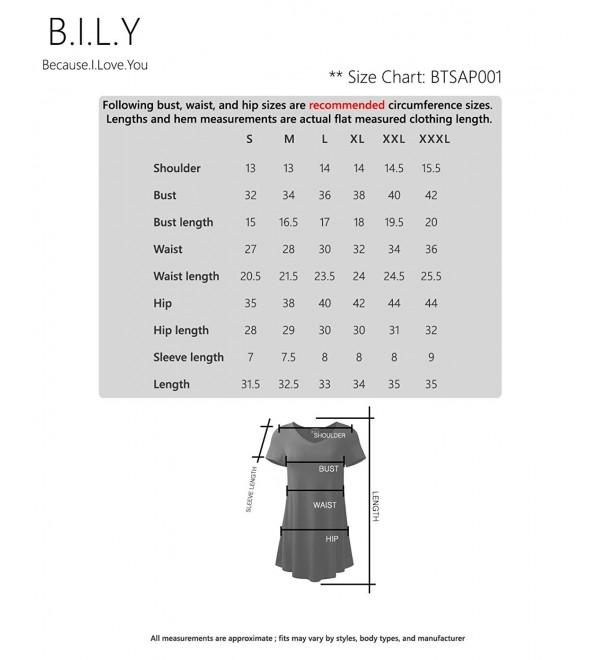 B.I.L.Y BILY Women's Plus Sizes Available Short Sleeve Flare Tunic For ...