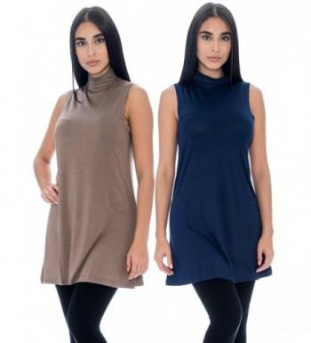 Seamless Womens Sleeveless Turtle Layering