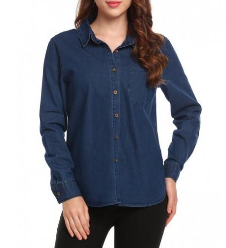 SummerRio Womens Chambray Denim Blouse