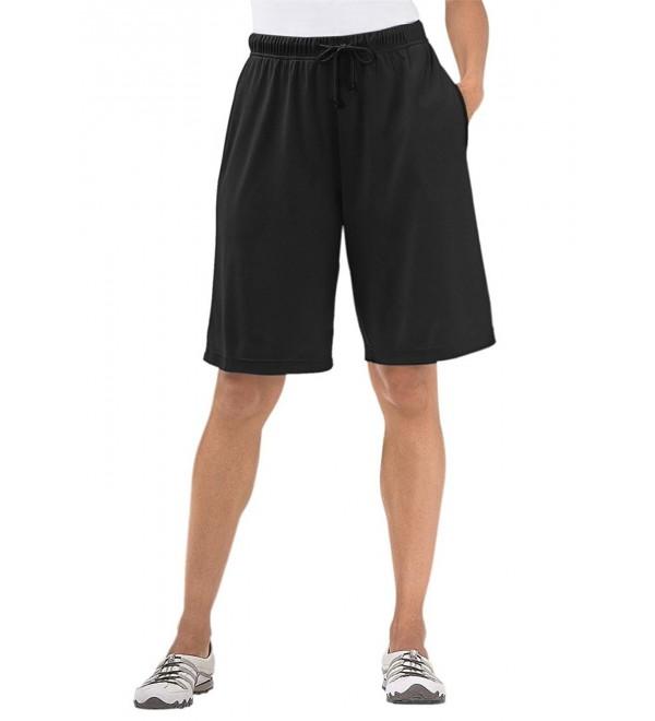 Womens Plus Shorts Sport Black