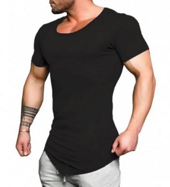 Men's Workout Shirts Short Sleeve Gym Training Bodybuilding Tee Muscle ...