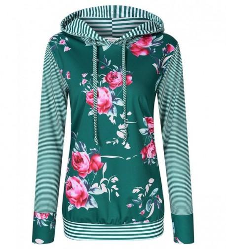 Sleeve Floral Pullover Hoodies Sweatshirts