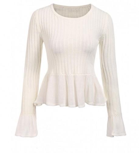 Zeagoo Sleeve Sweater Peplum Pullover