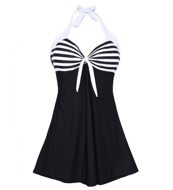 Women's Retro Vintage Sailor Swimsuit Pin up One Piece Swimwear ...